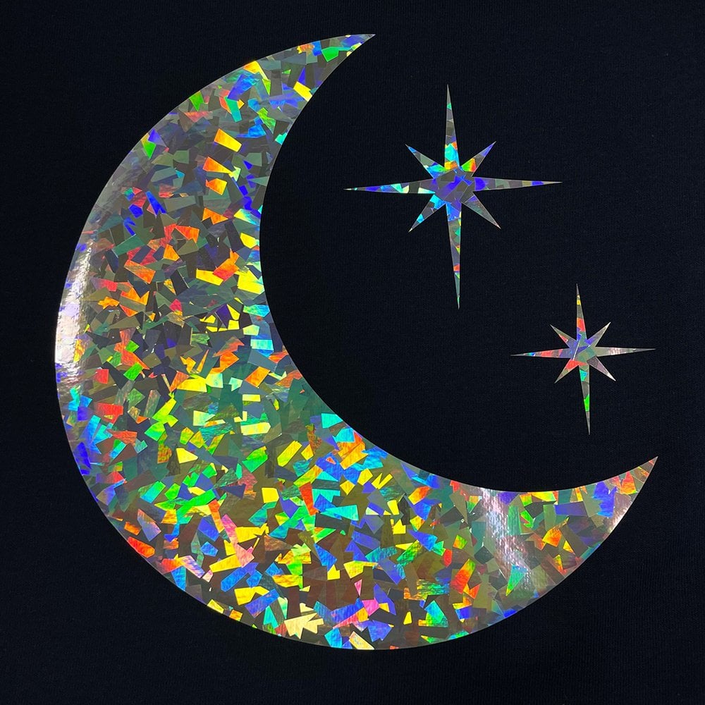 Crystal Silver HTV Iron on Holographic Silver Vinyl
