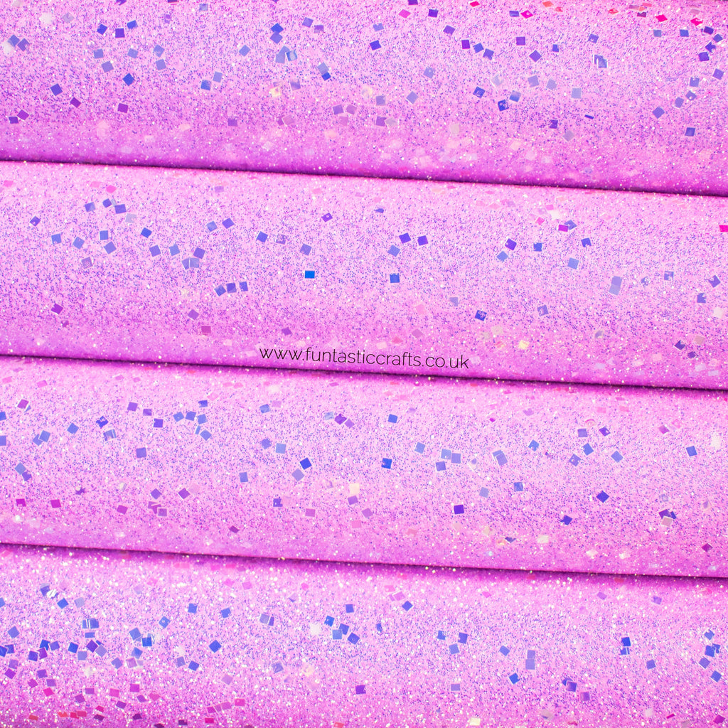 *FLAWED* Lilac Diamond Dust Iridescent Fine Glitter Fabric