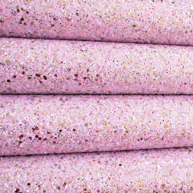 Lilac Pastel Dreams Chunky Glitter Fabric