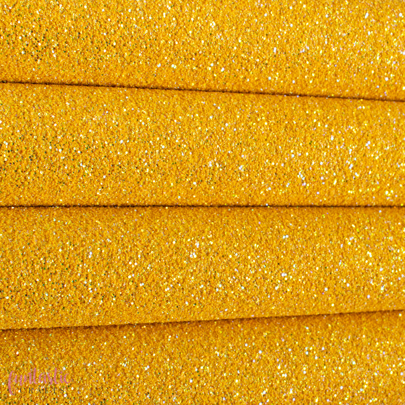 Mustard Chunky Glitter Fabric