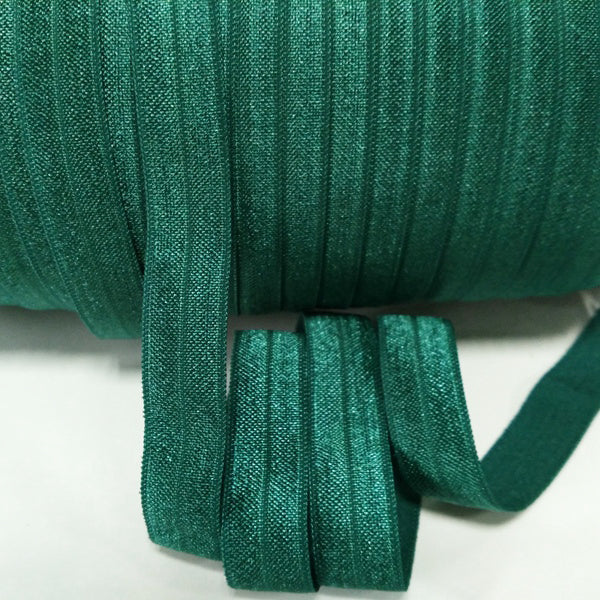 589 Hunter Green 15mm Fold Over Elastic