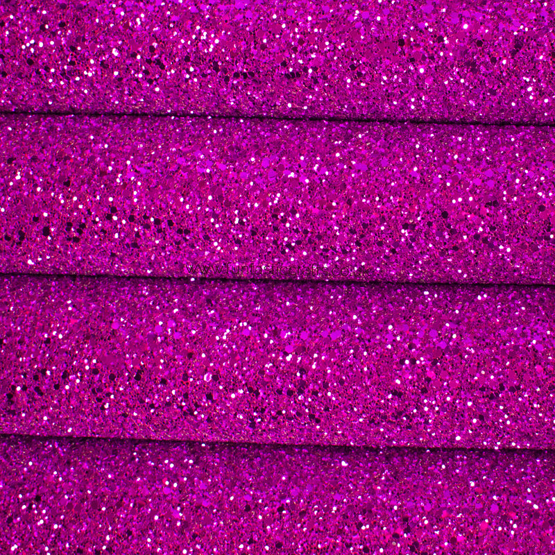 Fuchsia Chunky Glitter Fabric