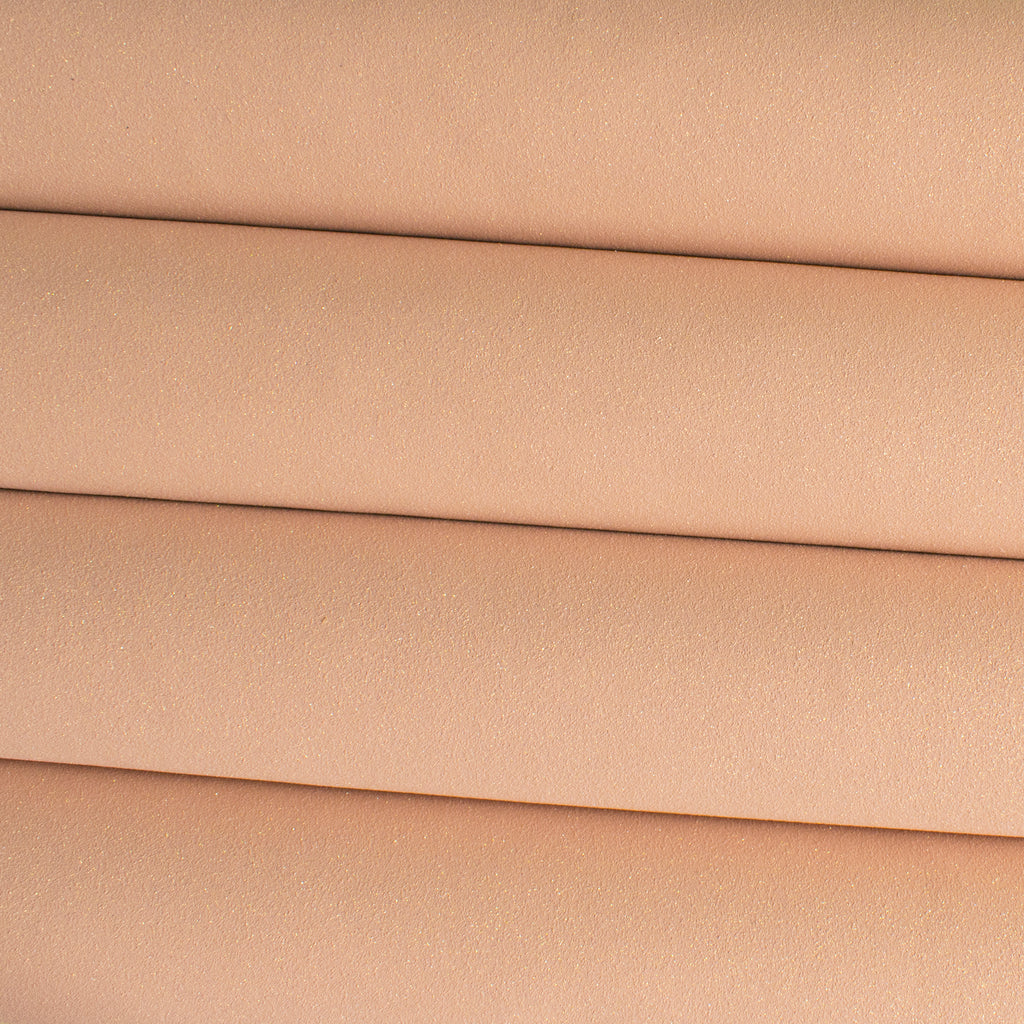 Glitter Faux Suede Fabric - Rose Gold