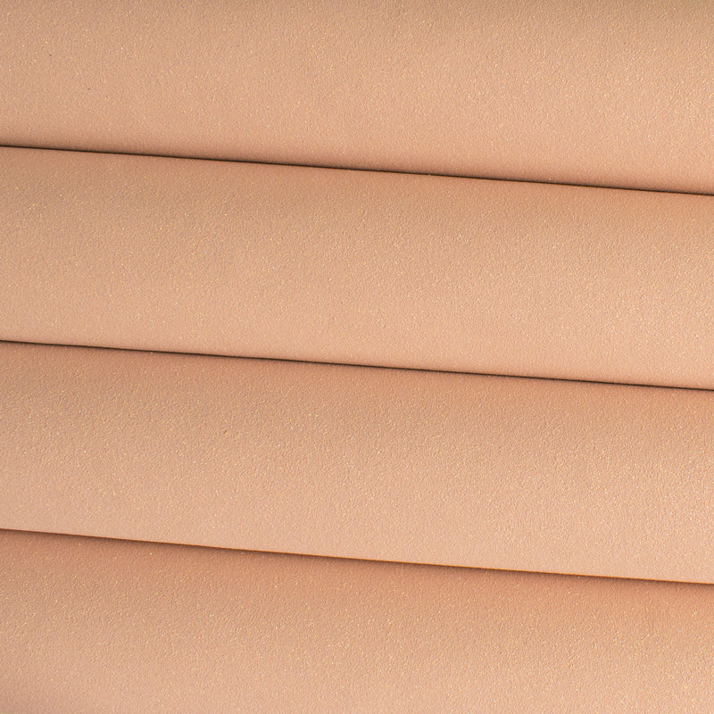 Glitter Faux Suede Fabric - Rose Gold