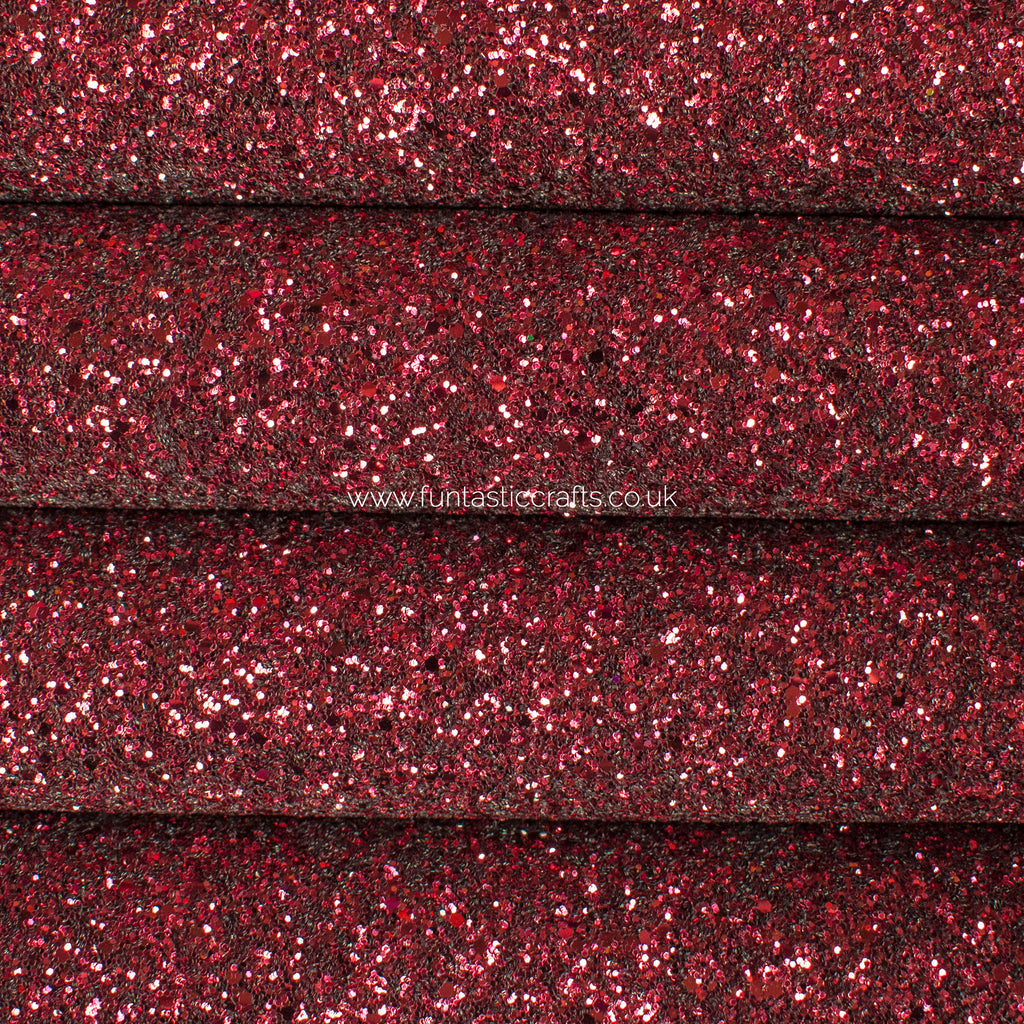 Wine Chunky Glitter Fabric