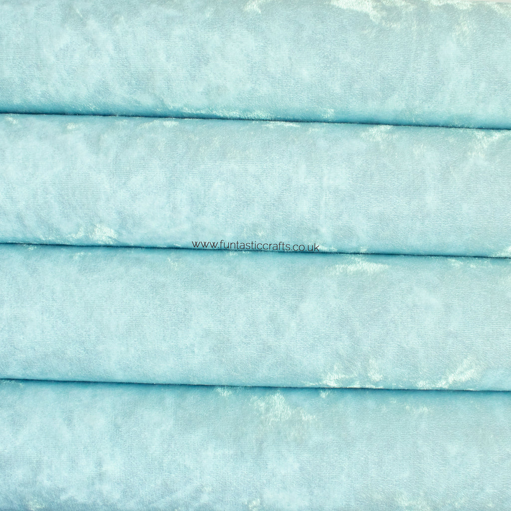 Pastel Aqua Velvet Faux Leather Fabric