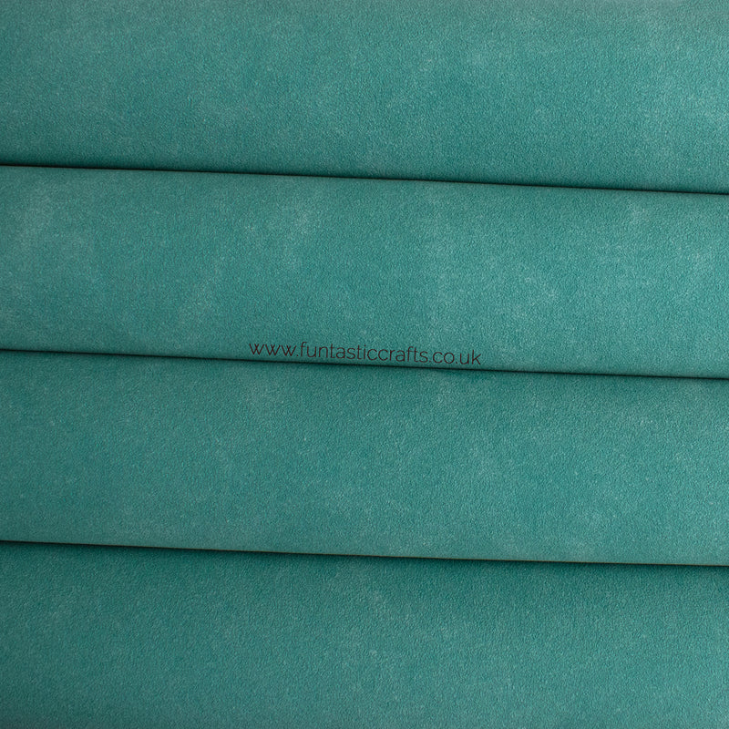 Aqua Faux Suede Fabric