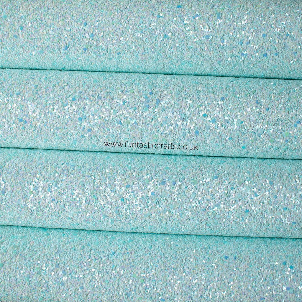 Blue Skies Chunky Glitter Fabric