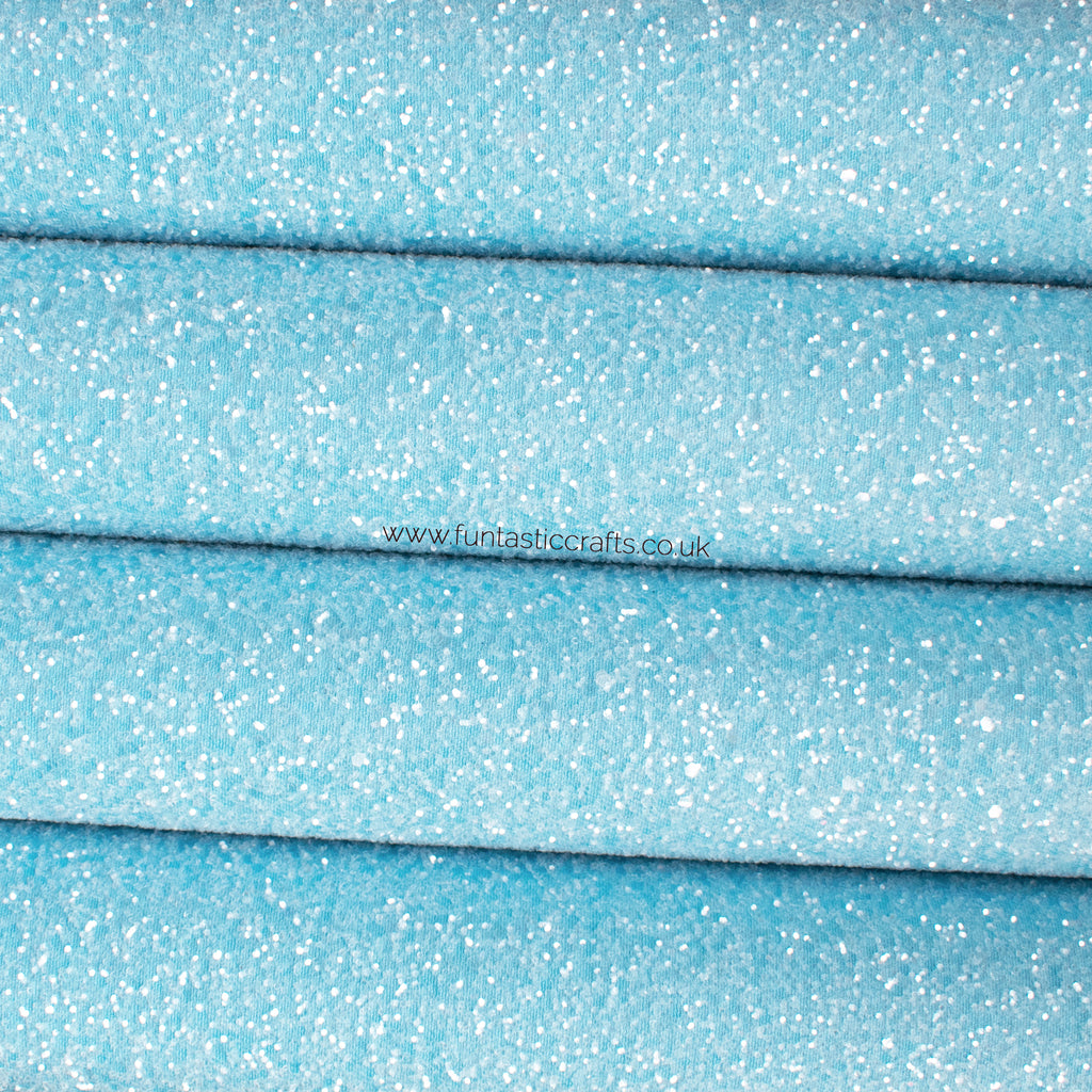 Blueberry Slushie Frosted Chunky Glitter Fabric