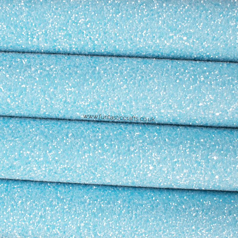 Blueberry Slushie Frosted Chunky Glitter Fabric