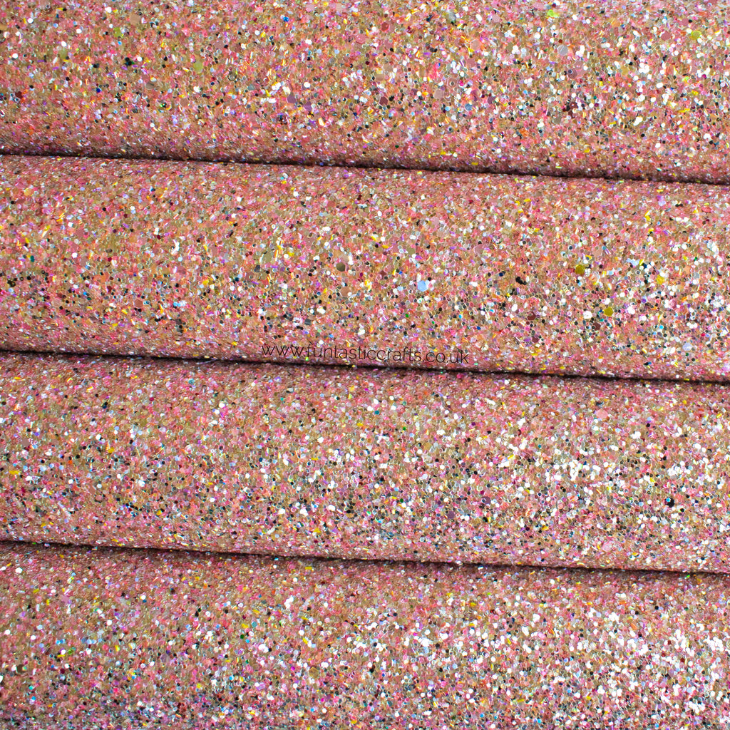 Blushing Bride Chunky Glitter Fabric