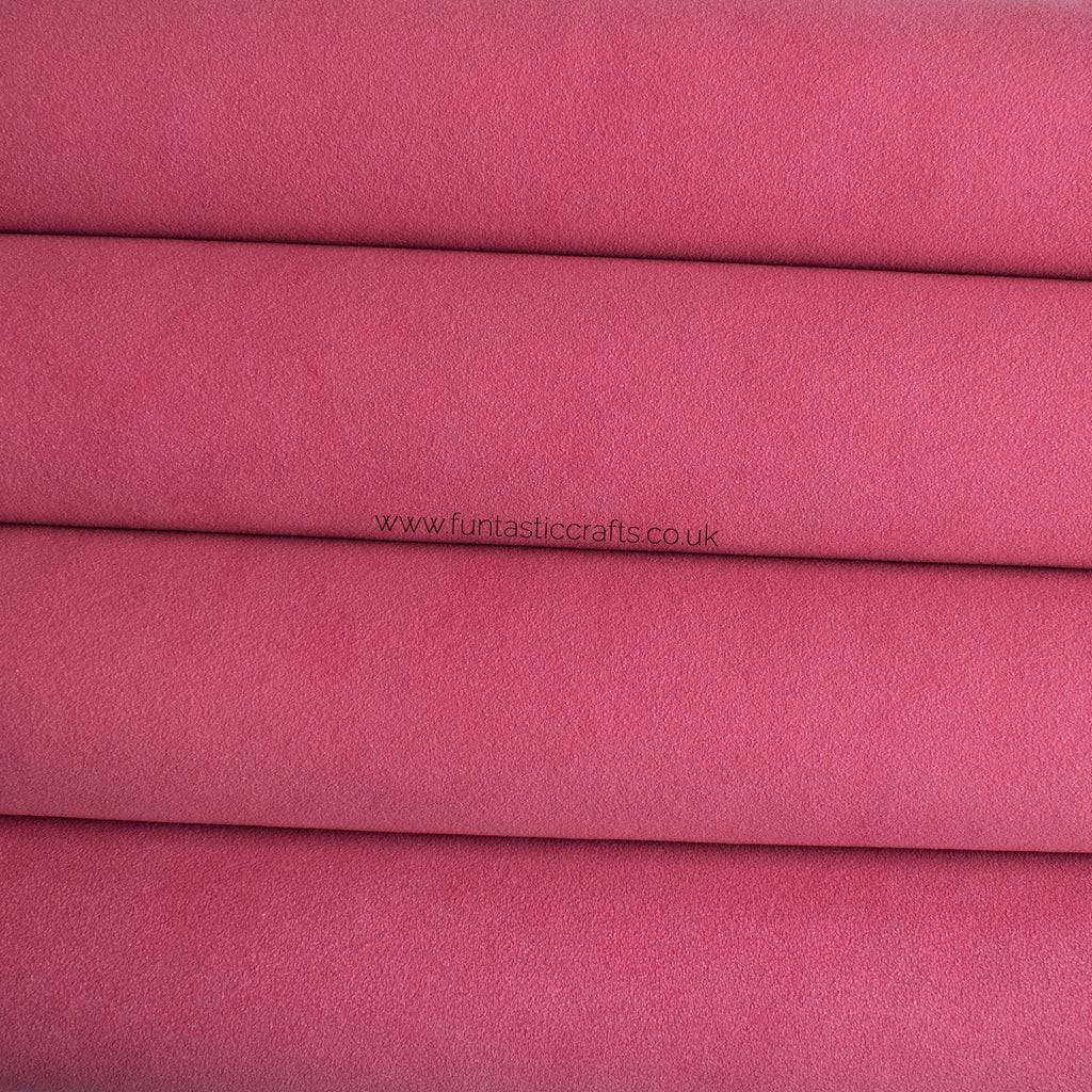 Bright Pink Faux Suede Fabric