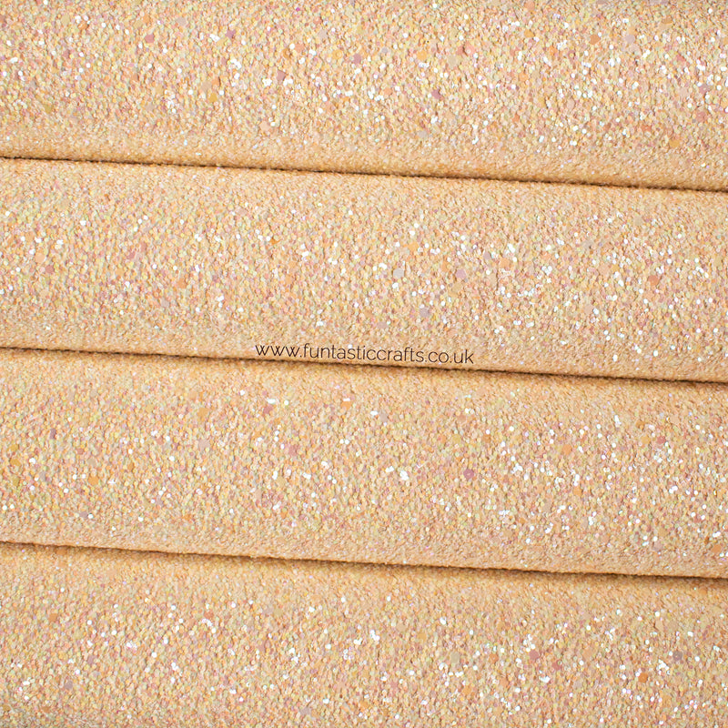 Clotted Cream Chunky Glitter Fabric