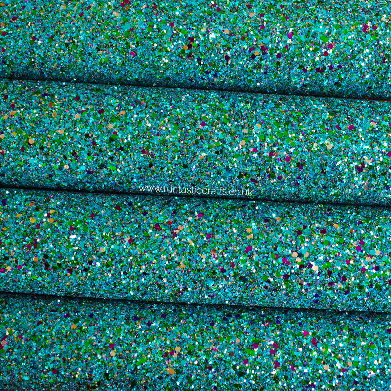 Deep End Chunky Glitter Fabric