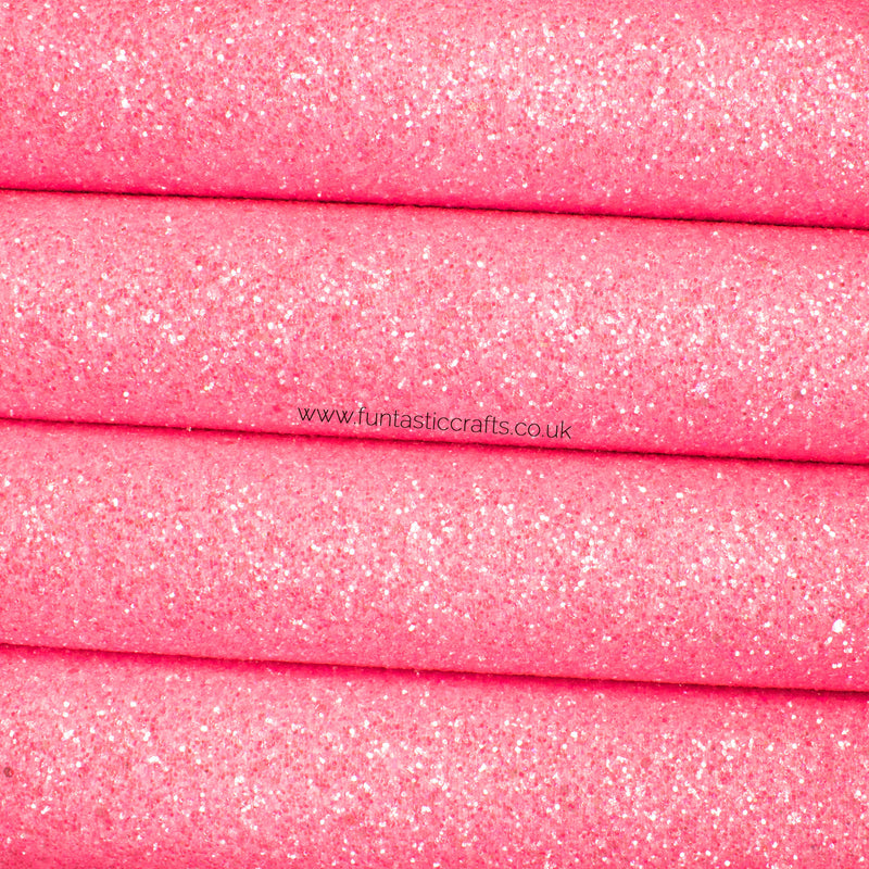Bubblegum Pink Frosted Chunky Glitter Fabric