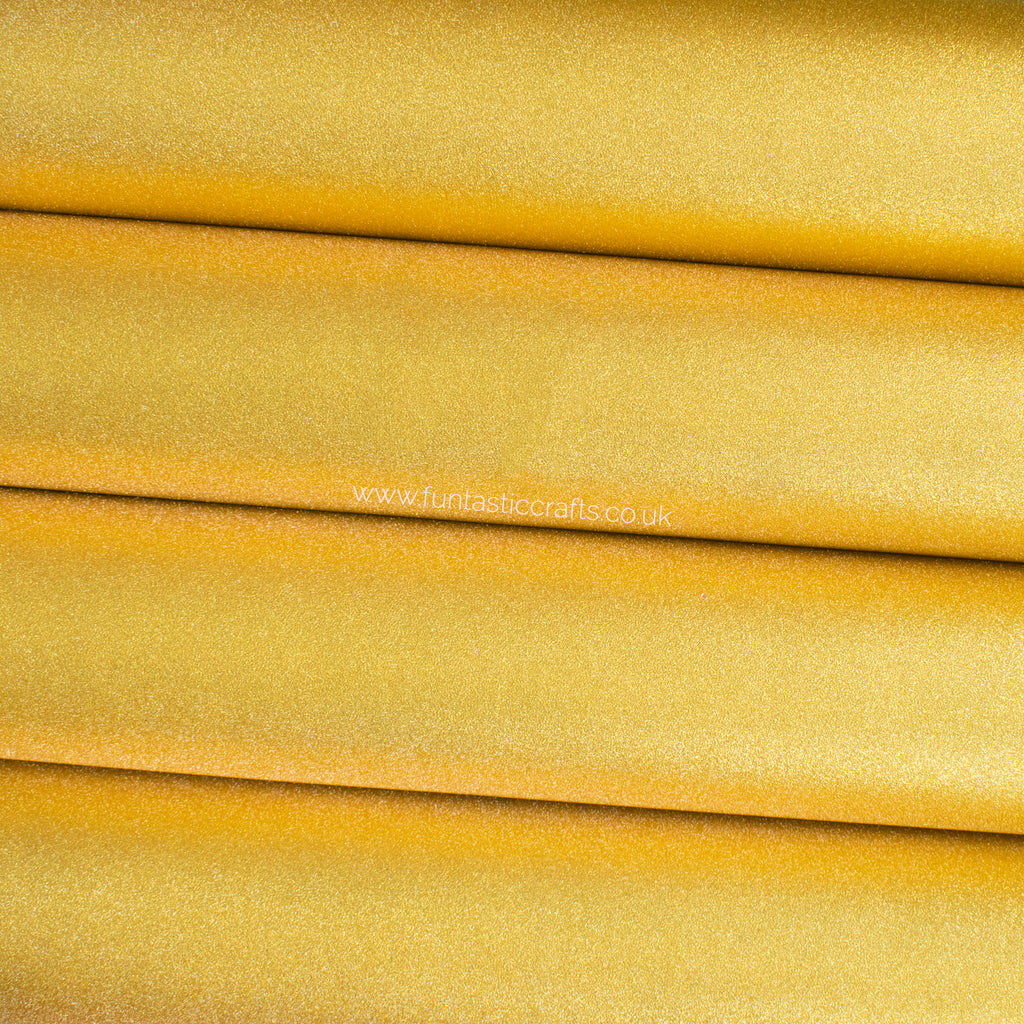 Smooth Frosted Shimmer Leatherette - Gold Shimmer