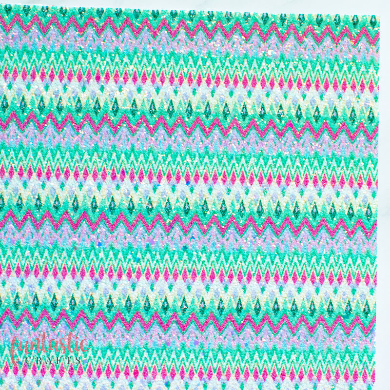 Green Christmas Sweater Chunky Glitter Fabric