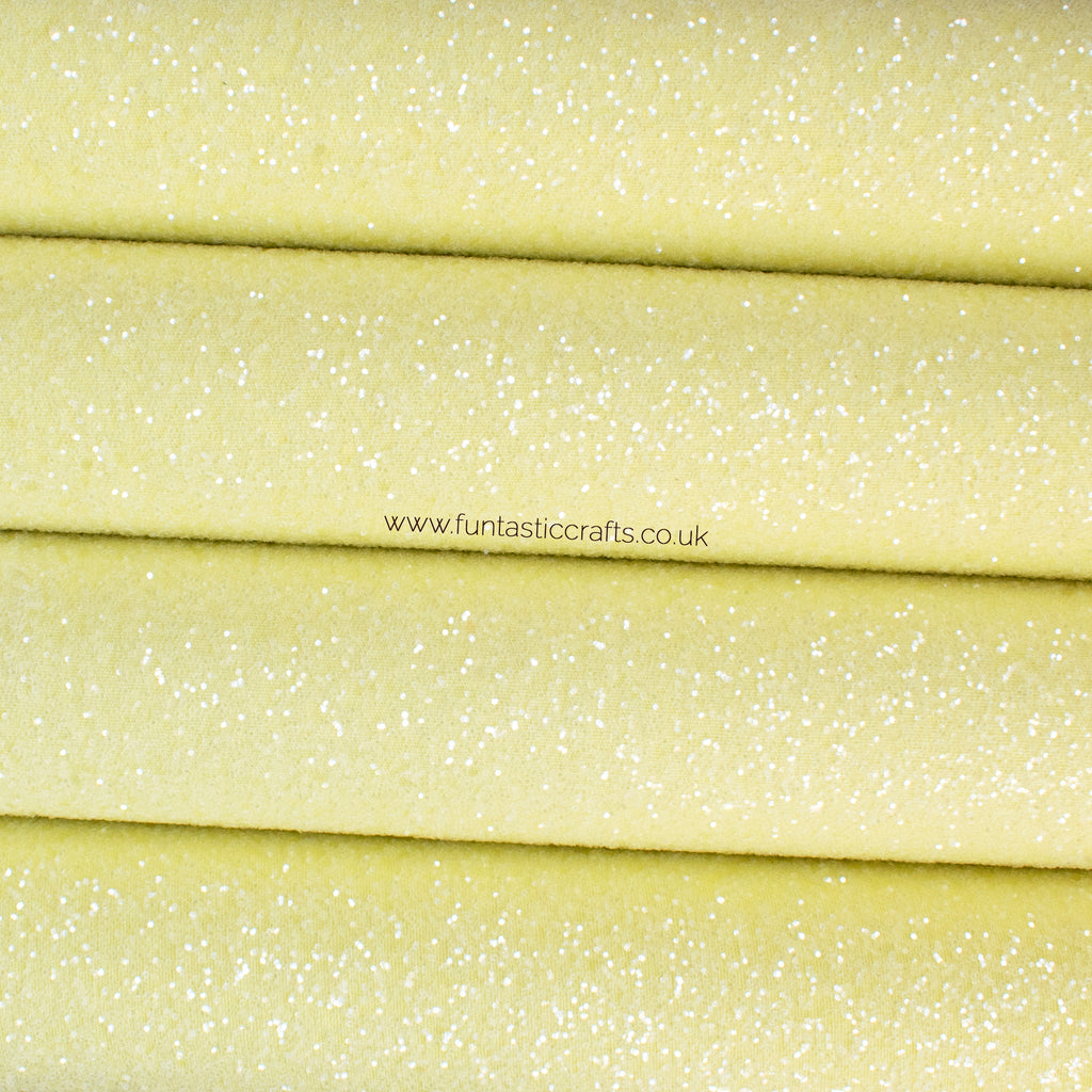 Lemon Tart Chunky Glitter Fabric