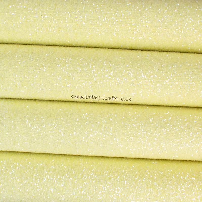 Lemon Tart Chunky Glitter Fabric