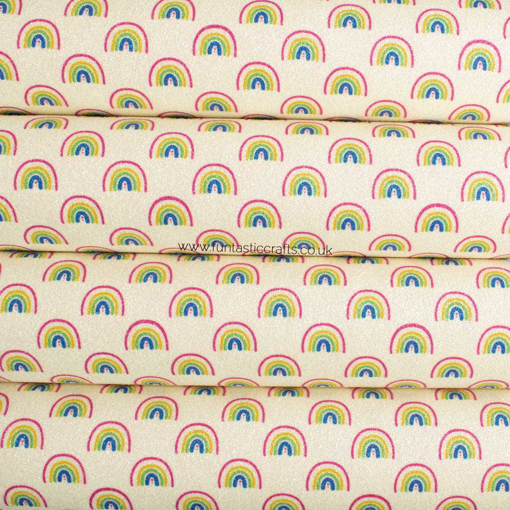 Lemon Yellow Rainbow Dreams Iridescent Fine Glitter Fabric