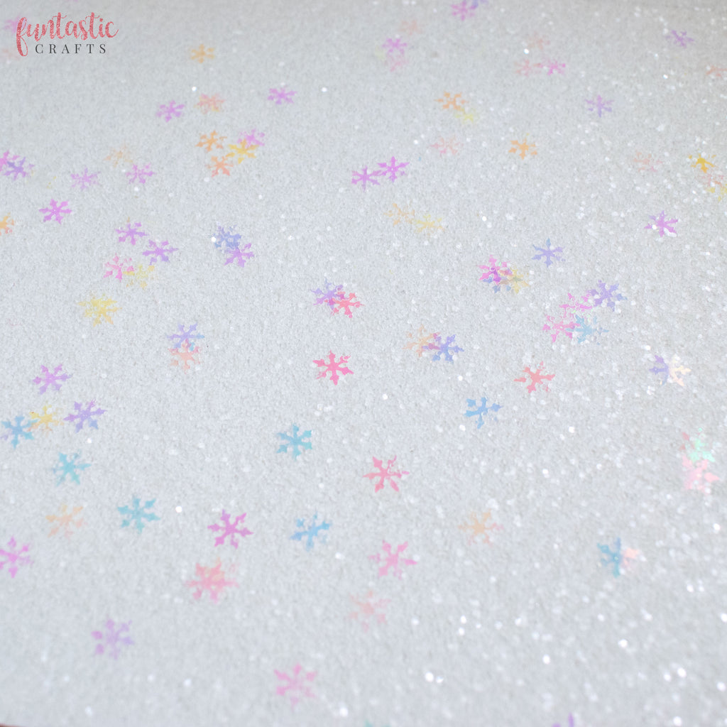 Let it Snow Chunky Glitter Fabric
