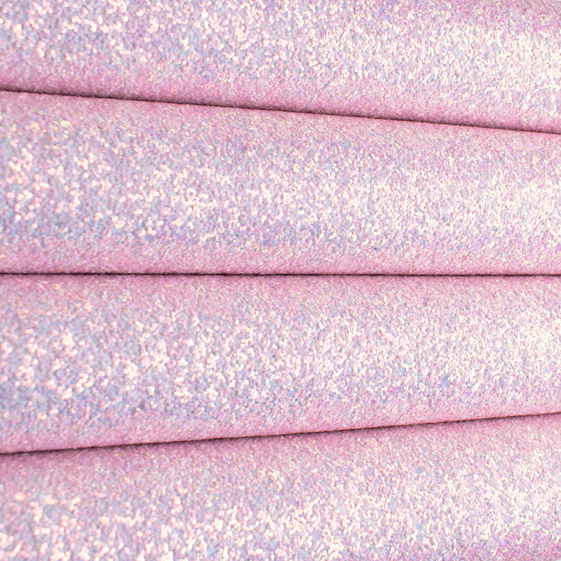 Baby Pink Iridescent Pastel Chunky Glitter Fabric