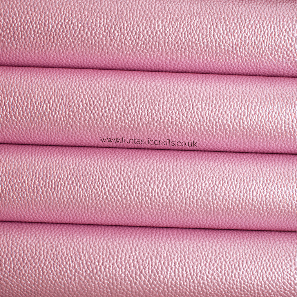 Pearl Lilac Metallic Textured Leatherette