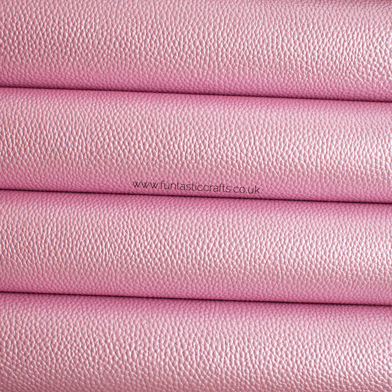 Pearl Lilac Metallic Textured Leatherette