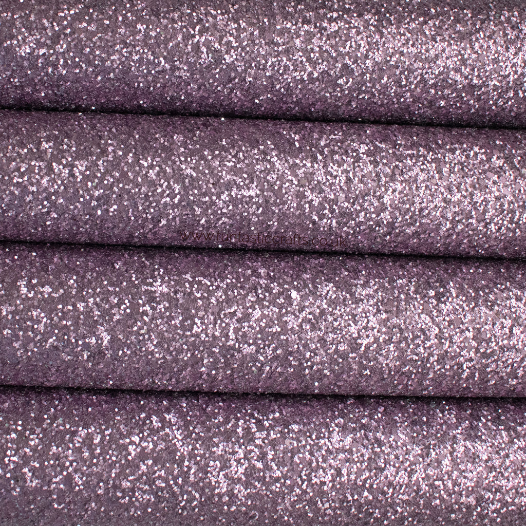 Matte Lilac Chunky Glitter Fabric