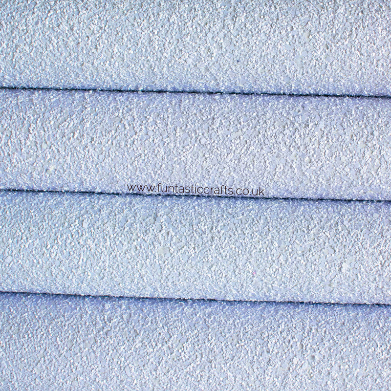 Matte Pastel Lilac Chunky Glitter Fabric