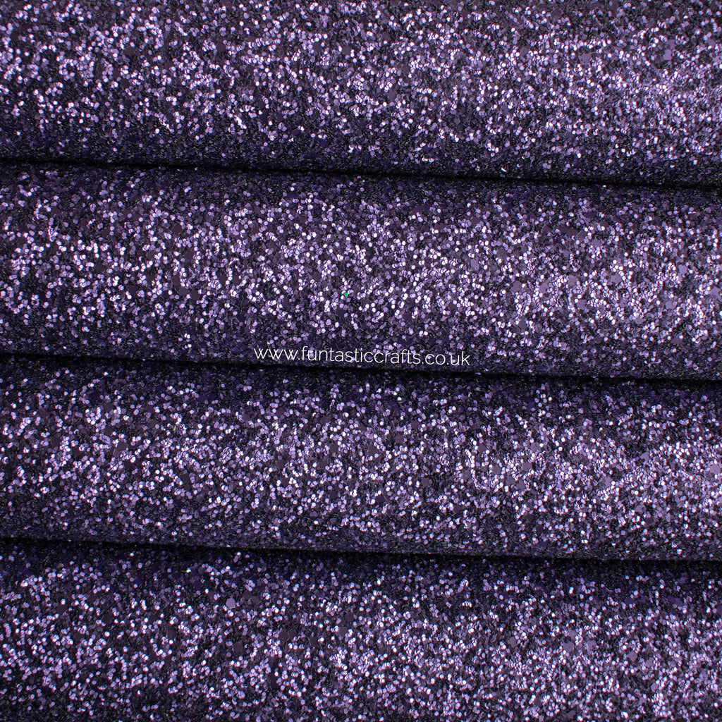 Matte Plum Chunky Glitter Fabric