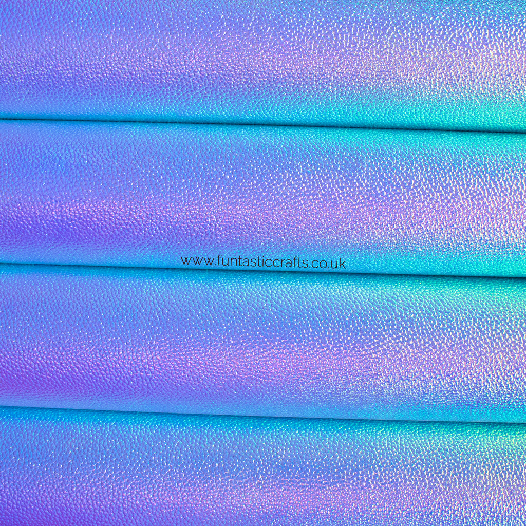 Mermaid Lagoon Iridescent Textured Leatherette Fabric