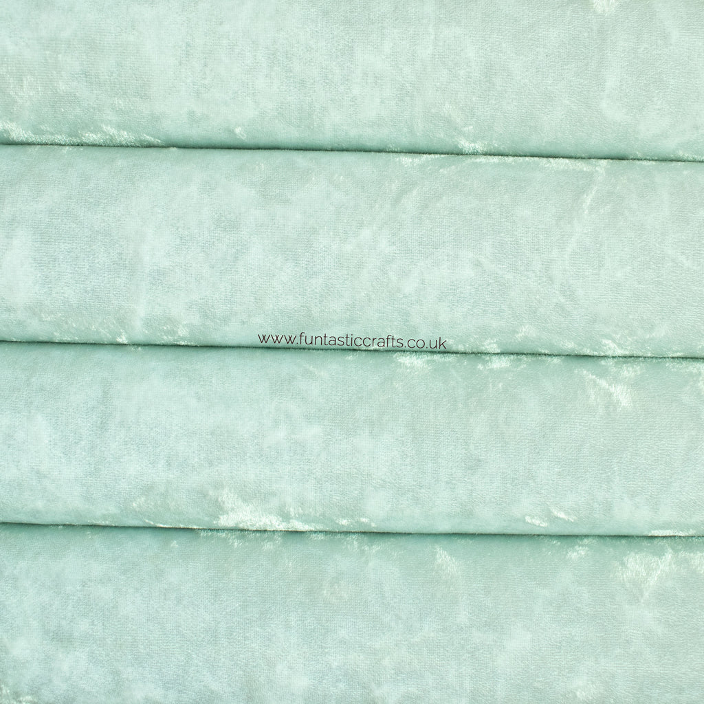 Pastel Mint Green Velvet Faux Leather Fabric