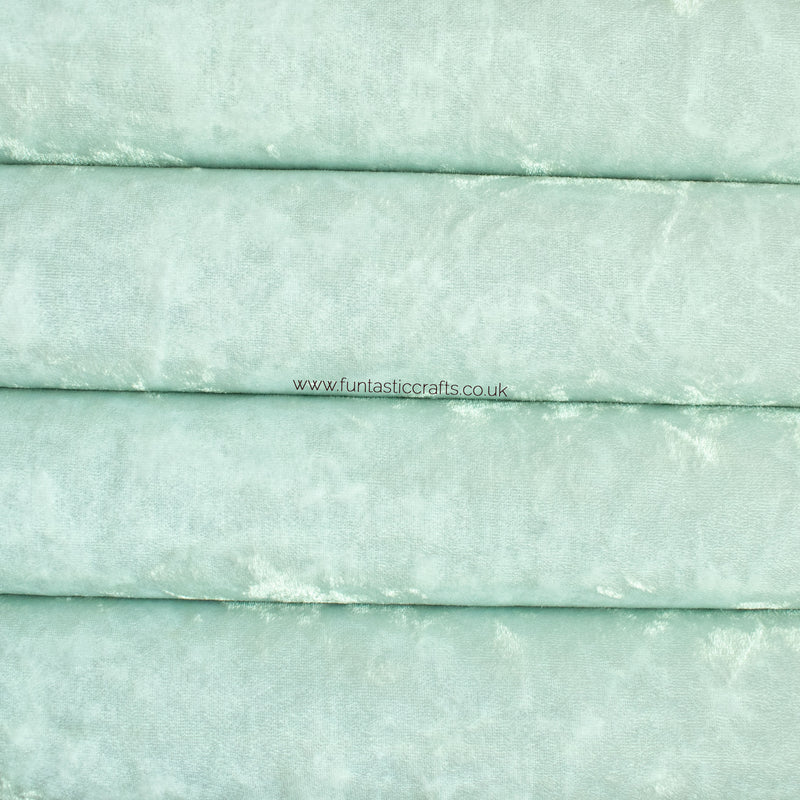 Pastel Mint Green Velvet Faux Leather Fabric