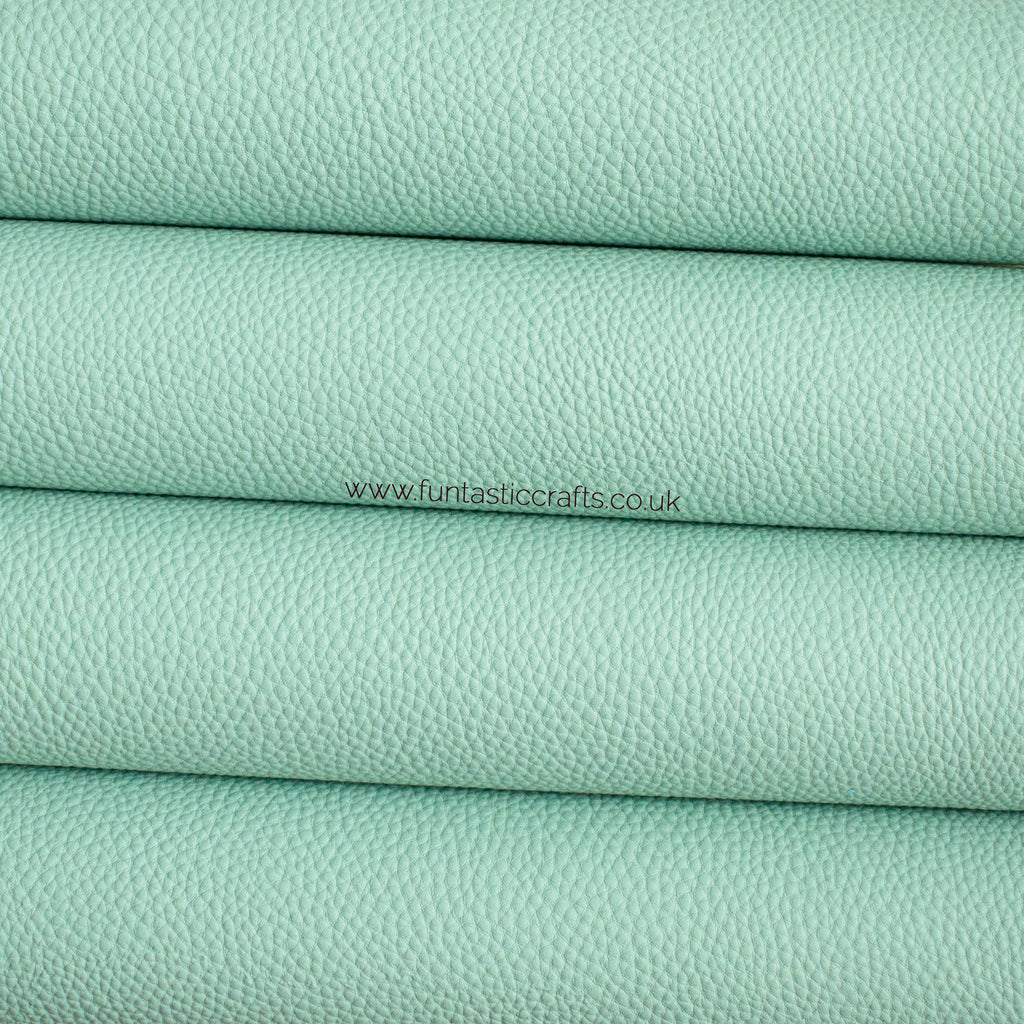 Pastel Matte Textured Leatherette - Mint Green