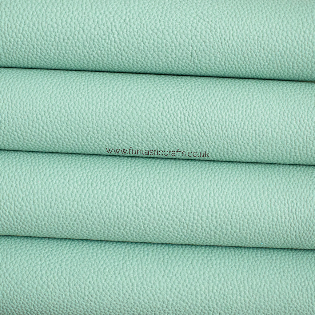 Pastel Matte Textured Leatherette - Mint Green