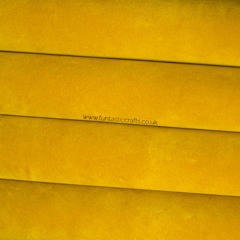 Mustard Velvet Faux Leather Fabric