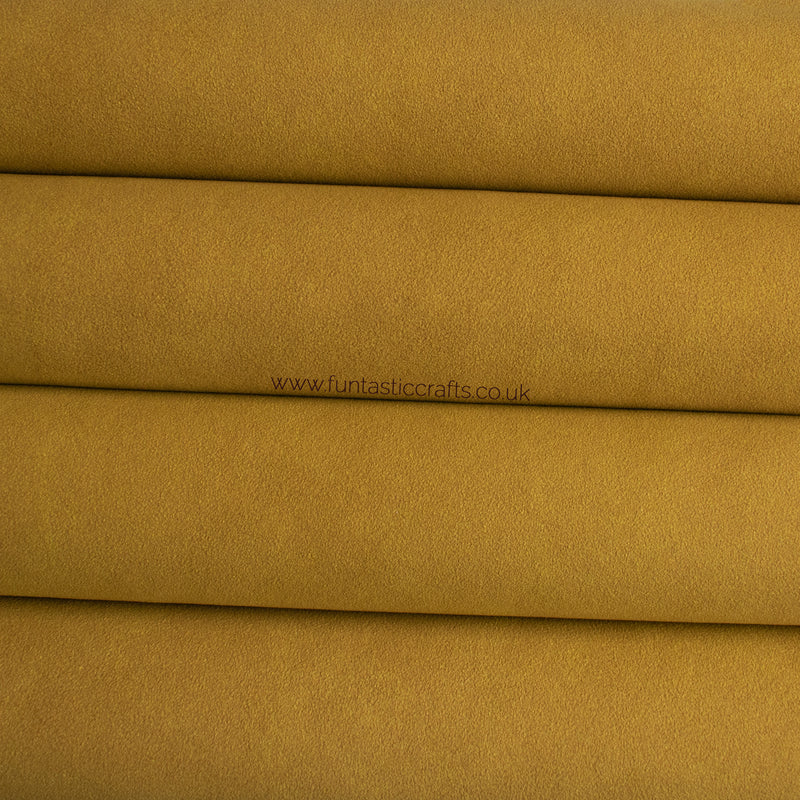 Mustard Faux Suede Fabric