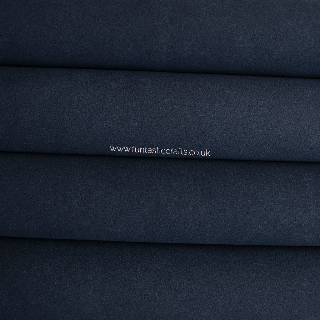 Navy Blue Faux Suede Fabric