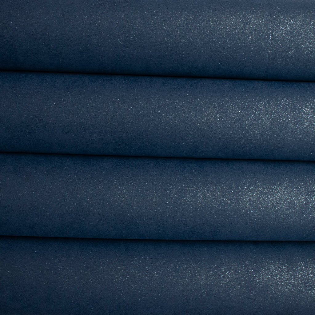 New Glitter Faux Suede Fabric - Navy Blue