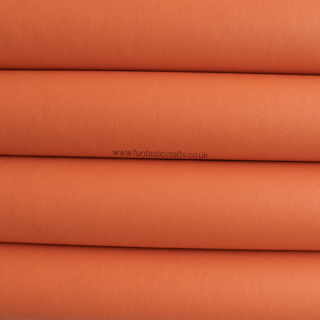 Pumpkin Smooth Matte Leatherette Fabric