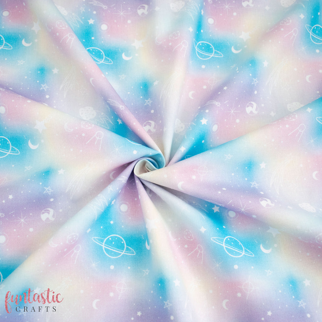 Pastel Galaxy 100% Cotton Fabric