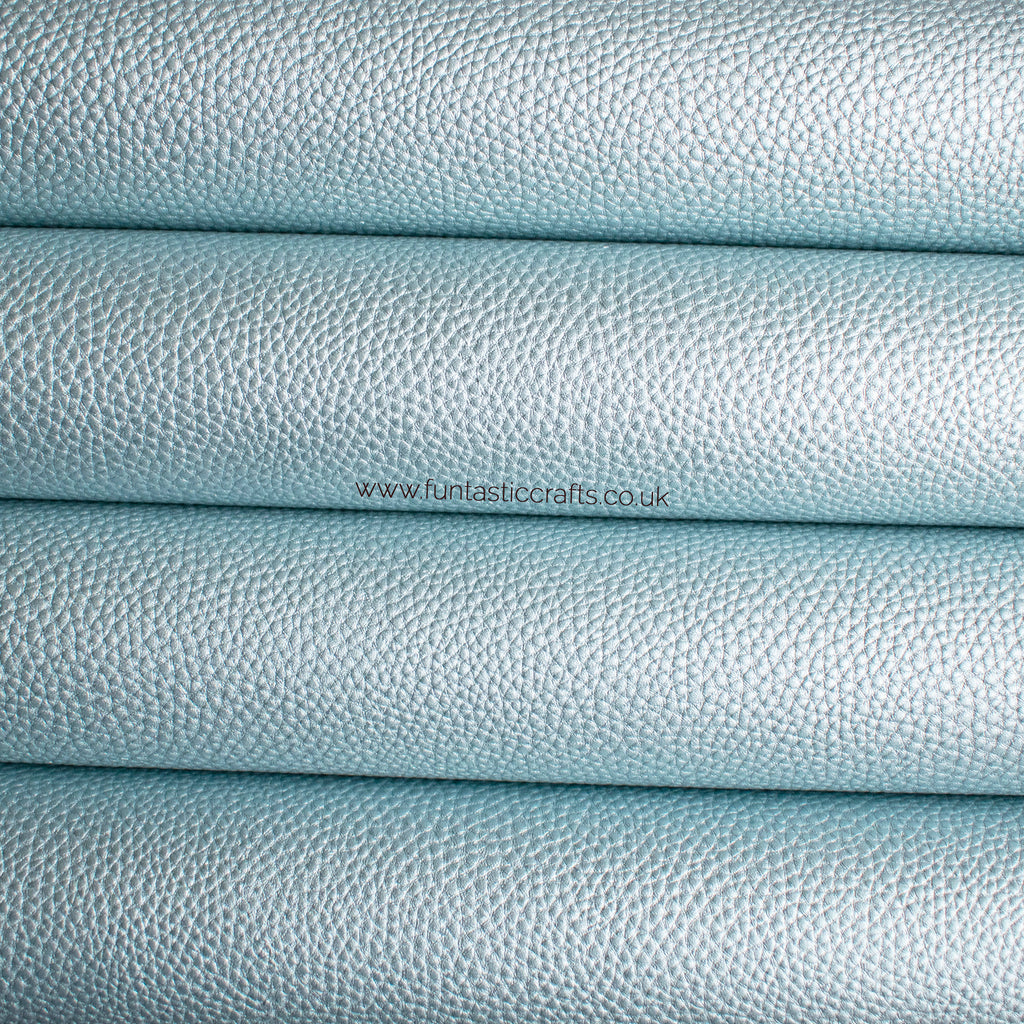 Pearl Metallic Textured Leatherette - Pearl Blue