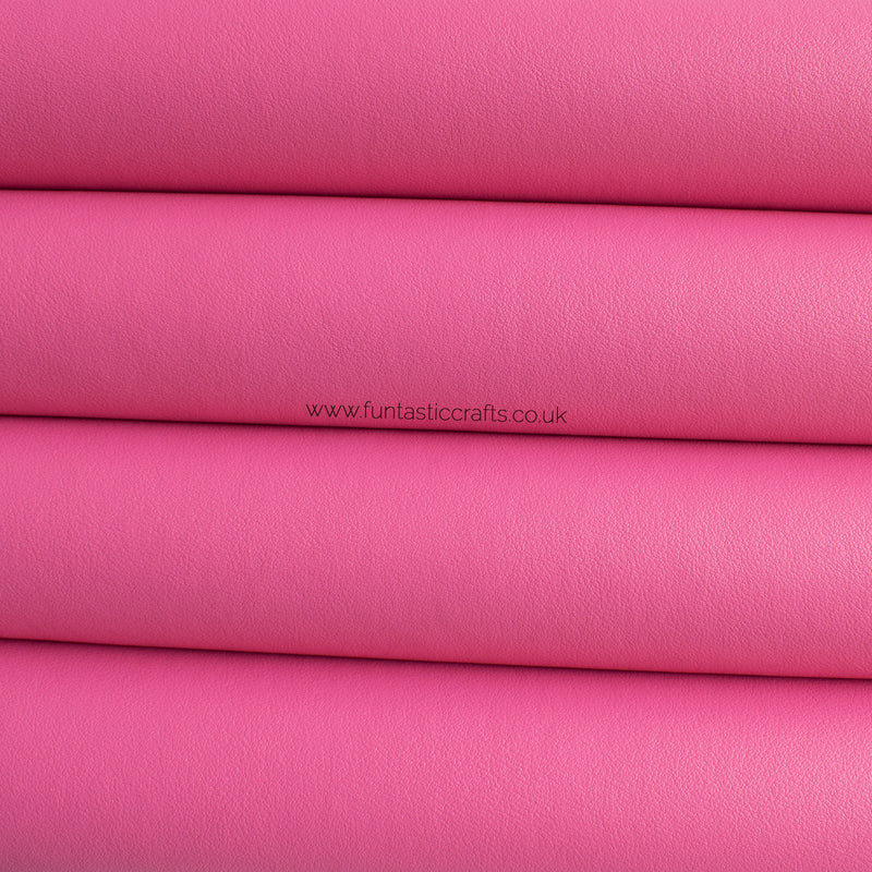 Pink Smooth Matte Leatherette Fabric