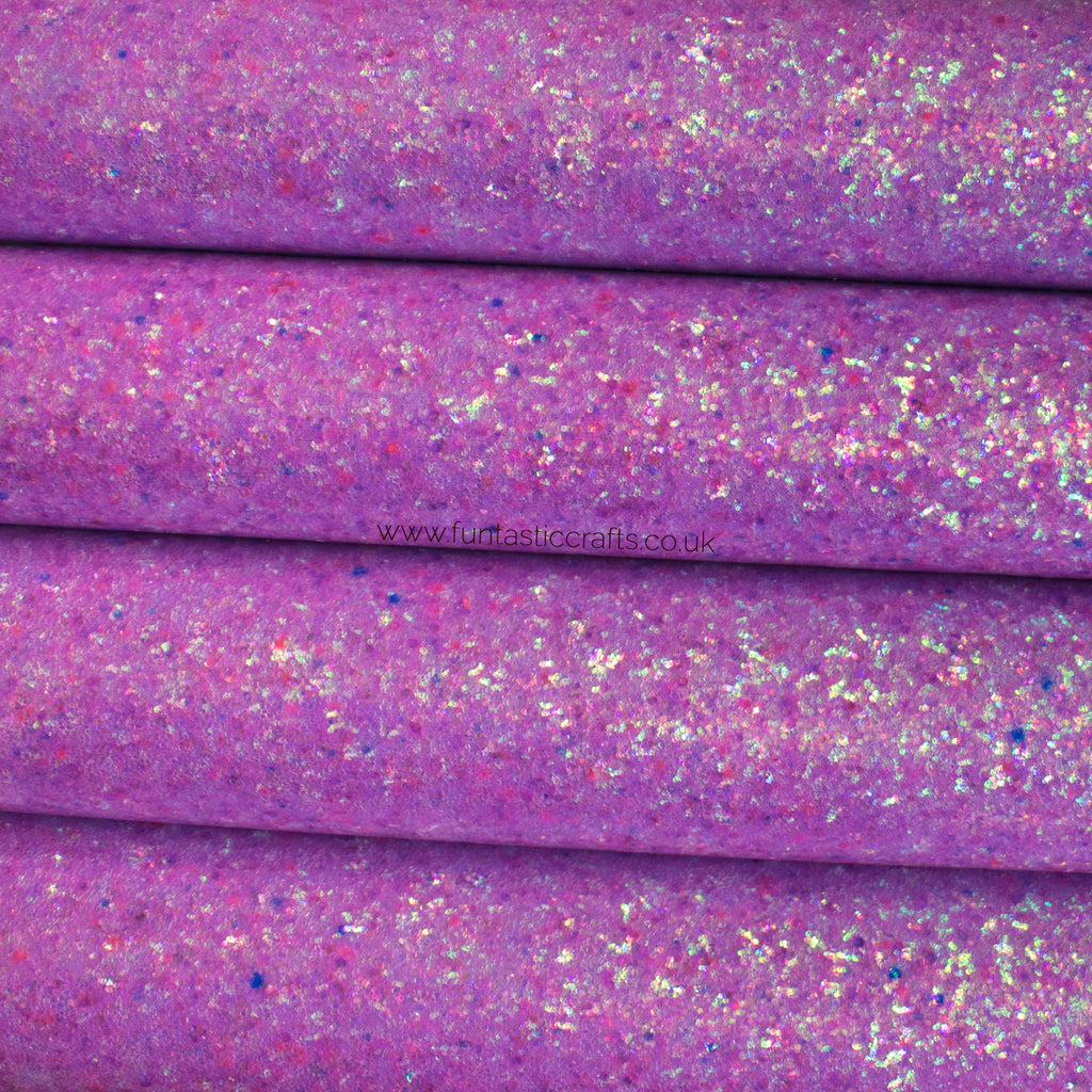 Smooth Waterproof Iridescent Glitter Fabric - Purple