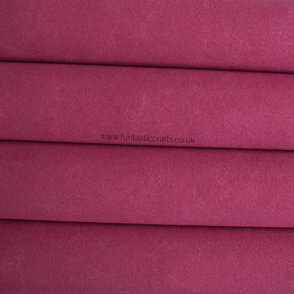 Raspberry Rose Faux Suede Fabric