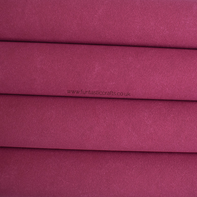 Raspberry Rose Faux Suede Fabric