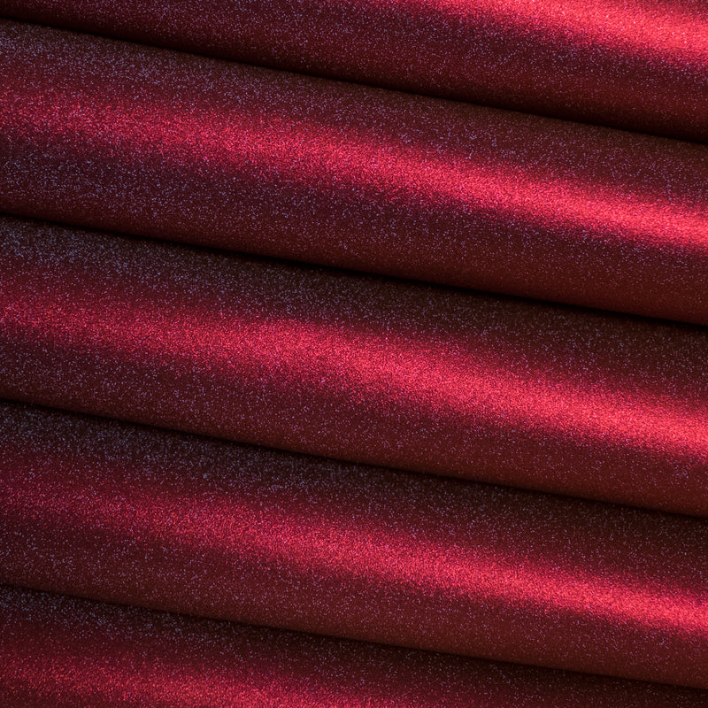 Smooth Frosted Shimmer Leatherette - Red Shimmer