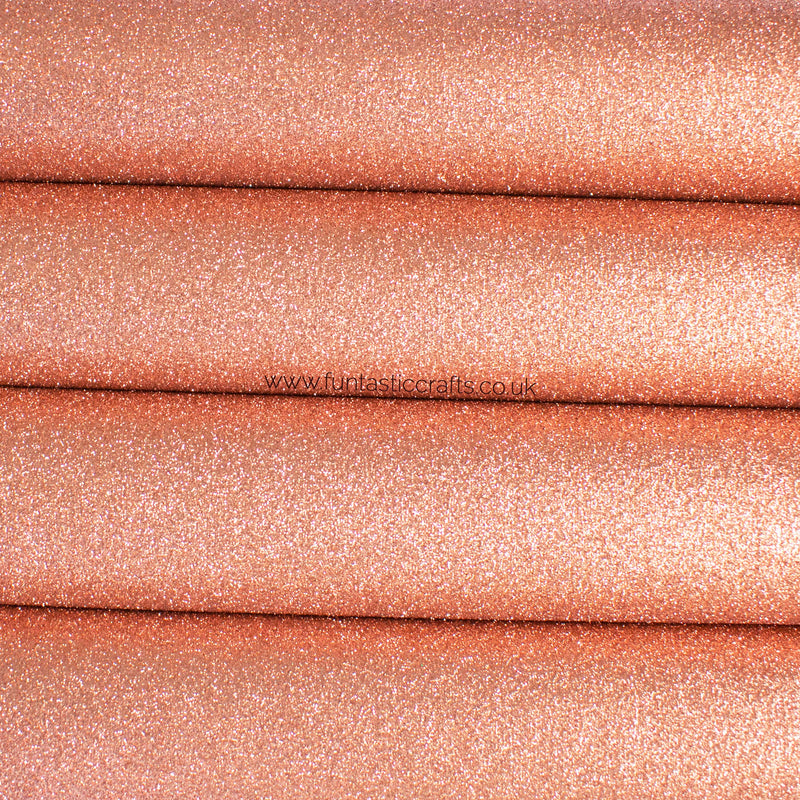 Rose Gold Fine Glitter Fabric
