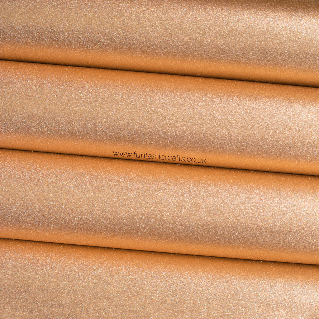 Smooth Frosted Shimmer Leatherette - Rose Gold Shimmer